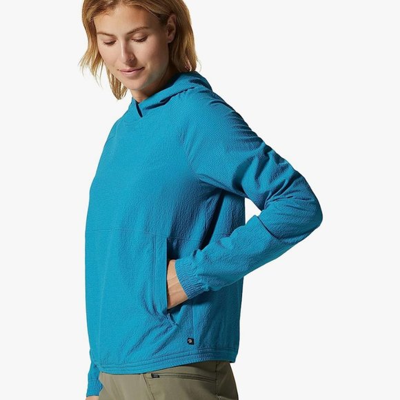 Mountain Hardwear Women's Sunshadow Long Sleeve Hoody Blue - Picture 1 of 6